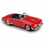 WELLY 1/24 1955 Mercedes Benz 190 SL Sulamist M&otilde;&otilde;tkavaline Mudelauto Die-cast Metallist Auto Mudel Staatiline Kogu Laste M&auml;nguauto S&otilde;iduk Kingitus punane