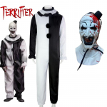 Kloun Arti Cosplay Film Terrifier 2 Kloun Arti Cosplay Kost&uuml;&uuml;m Kombinesoon Mask Halloweeni Kost&uuml;&uuml;mid Mask Meestele Naistele as the picture-L