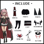 Seraph Of The End Krul Tepes Cosplay Kost&uuml;&uuml;m &Uuml;htne Parukas Anime Hiina Stiil Halloweeni Kost&uuml;&uuml;mid M&auml;ng Rikkalik Hiilgus XS（old）