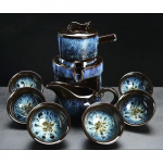 8 tk. Poolautomaatsed teekomplektid Hiina keraamiline lilla savi teekomplekt teetass Kung Fu teekannu komplekt