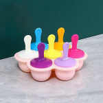 7 auku Ice Cream Pops Silikoonvormid J&auml;&auml;tisepallide valmistaja Popsicles Vormid Baby Fruit Shake Kodu K&ouml;&ouml;gitarvikud T&ouml;&ouml;riist roosa