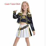 T&uuml;drukute Kpop Zoey Cosplay Kost&uuml;&uuml;m Lastele Fantaasia Piduriietus K-Pop Deemonik&uuml;tid Rumi Kost&uuml;&uuml;m Idol Mira Cosplay Halloween Karnevali Riietus 130 size