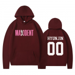 Vanaaegse graafikaga tr&uuml;kk Stray Kids kapuutsiga pusa naistele meestele vabaaja hiphop t&auml;navariided pikkade varrukatega fliisist pullover unisex dressipluusid XXXL veinipunane v&auml;rv