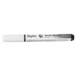 Marqueur couvrant pour textile, blanc, pointe ronde 2-4mm, avec valve