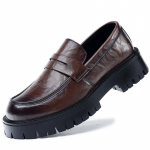 Moodsad Vabaaja Nahast Kingad &Auml;ristiilis Meeste Paksude Taldadega Mokassiinid Slip-on &Auml;rikingad Klassikalised Pehmed Hingavad Meeste Mokassiinid 38 pruun
