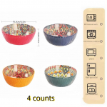 Boheemlaslikud keraamilised kausid on mitmek&uuml;lgsed ja sobivad suurep&auml;raselt hommikus&ouml;&ouml;gihelveste, suppide, kaerahelbepudru, pasta, kvaliteetsete puuviljasalatite jaoks ning on eelistatud 6.5 inch