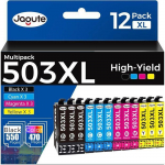 12 pakki 503XL tindikassetti &Uuml;hilduv kassetiga epson 503 503XL jaoks Epson Expression must, ts&uuml;aan PRINTERIKASSETT
