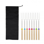 8 tk Teleskoopiline grillkahvel Roostevaba teras Kahekordsed metallvardad R&ouml;stimispulk S'mores Varras Hot dogi BBQ pikniku telkimiseks