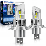 SUPAREE H4 LED-esitulede komplekt, Plahvatuslik valgus, &Uuml;hilduv s&otilde;iduki &uuml;levaatusega, 6500K, 30 000 lm, High/low H4 valge
