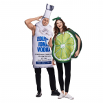 Viinapudeli ja laimi paaritunika kost&uuml;&uuml;m Naljakad Halloweeni t&auml;iskasvanute toidupidu riided One Size