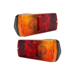 APSMOTIV Tagumine kombineeritud tuli tagatuled 12V pirnidega Massey Ferguson traktori 230 240 250 265 275 290 298 365 375 595 jaoks punane/merevaigukollane