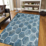 Uus Suure Kivimustriga V&auml;li-vaip Libisemiskindel Matt Terrassile Aeda RV-matkamiseks Vastupidav Pol&uuml;ester Sise-V&auml;lis P&uuml;hadekoratsioon 120*160cm