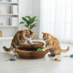 Magic Cat Scratch Organ Board Kassi m&auml;nguasi kuuliga kassi lihvimisk&uuml;&uuml;nisega kassi ronimisraamiga kassipoeg &uuml;mmargune lainepapist kassi kriimustusm&auml;nguasi