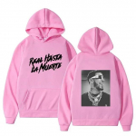 S&uuml;gisene fliisist meeste kapuutsiga dressipluusid Anuel AA Real Hasta La Muerte tr&uuml;kiga dressipluusid streetwear r&auml;ppar l&otilde;dvad pulloverid vabaaja kapuutsiga topid S