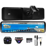 PORMIDOAUTO &Uuml;limalt hele digitaalne salongipeegel 2K &uuml;limalt hele LCD automaatse heledusega asendus kriipsukaamera peegel Sony peidetud juhtmetega ainult must