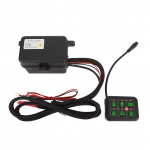 6-kohaline 12V l&uuml;lituspaneel, h&auml;mardatav, alumiiniumkorpus, 720W 60A, LED-valgustusriba vooluahelakontrollkarp autole, veoautole, paadile, UTV-le, ATV-le roheline hele v&auml;rv