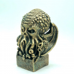 Cthulhu kolju m&uuml;&uuml;tiline kuju vintage kaheksajala skulptuur gooti kodu kaunistus vaik k&auml;sit&ouml;&ouml; kujuke elutoa raamaturiiuli kaunistused kuldne