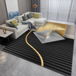 Smaragdiroheline Kuldne Raam Elutuba Magamistuba Vaip Suur Suurus Minimalistlik Disain Libisemisvastane Vaip Kodu Dekooriks 120x160cm