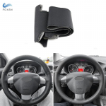 Perforeeritud nahast musta joonega k&auml;sitsi &otilde;mblev roolikate Ford Focus 2 2005 2006 2007 2008 2009 2010 2011