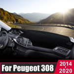 Peugeot 308 GT SW T9 II MK2 GTi 2014 jaoks- auto armatuurlaua kattematt Auto armatuurlaud p&auml;ikesevarju padja vaibakaitse Black Side