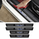 4 tk Autokriimustusplaat Uksel&auml;vekatid Kleebised Chrysler 300c 300 Pacifica 200 Sebring PT Cruiserile Autokujundus Logo valge