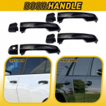 for Toyota 4Runner Interior Black 2010-2024 Gloss Door Handle Cover Trim 4pcs EV