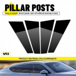 4 tk Uksepostide liistud Samba akna l&auml;ikivmustad Panamera 2009-2014 Porsche D jaoks