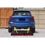 Volvo XC60 2018 2019 jaoks, Roostevabast terasest toruotsa summuti v&auml;ljalaskeavad sabaosa raami kate viimistlus