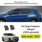 LINNUNU Magenetic Car Sunshade Windshield Curtain Side Window Sun Shade UV Protection For Jeep Compass 2008-2015-2025 accessorie 2th Side Small-2PCS
