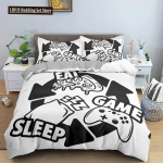 M&auml;ngupuldiga pol&uuml;ester tekikoti komplekt V&auml;rviline n&ouml;&ouml;p Kuningas M&auml;ngija M&auml;nguri voodipesukomplekt Laps Teismeline Mees Videom&auml;ng Lastele M&auml;ngutoa sisustus EU King 240x220cm