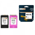 QUALITONER - 2 Cartouche compatible pour HP 303 XL + 303CL XL 303XL + 303CLXL Noir + Couleur pour HP Tango Envy Photo 6200 Series Ph