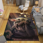 1 tk T&auml;hes&otilde;dade Yoda mustriga vaip Ala vaip Libisemiskindel vaip K&auml;sitisi pestav p&otilde;randamatt Sobib elutuppa, magamistuppa, kodu kaunistamiseks, ruumi kaunistamiseks 80cm by 120cm brown