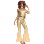 Naiste 70ndate vintage disko kost&uuml;&uuml;mid, cosplay, Halloweeni kost&uuml;&uuml;mid, esinemise ballikleidid XL roosa punane v&auml;rv