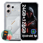 OSCAL MARINE 3 Android 16 Nutitelefon 8GB+256GB MediaTek Helio G81 Tugevdatud telefon Mobiilne 8+128 with a phone case valge