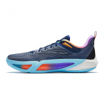 Anta Textile, Rubber Low top Basketball Shoes Men's Blue Orange 112611607-4 42