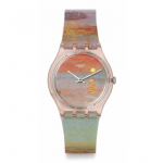 Swatch Scarlet Sunset Gent k&auml;ekell SO28Z700 Turner's roosa