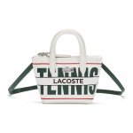 Lacoste Moekas Vabaaja T&otilde;mblukuga PVC &Otilde;lakott Crossbody Kott T&otilde;stekott Mini Naiste kotid Helebeež NF4386SJ-998 Ecru,Mini