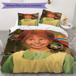 Pipi Pikkusukk Mustriga Voodipesu Tekikott Tekikoti Kate Padjap&uuml;&uuml;r Kodu Kaunistus S&uuml;nnip&auml;evakingitus (1 * tekikott + 2 * padjap&uuml;&uuml;r ilma t&auml;idiseta)114 140x200cm