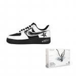 Nike Air Force 1 Leather Low top Skateboard Shoes Men's Black White CW2288-001(s) 43