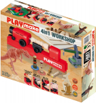 PLAYmake 4in1 puut&ouml;&ouml; k&auml;sit&ouml;&ouml;riist Varustatud nelja funktsiooniga, sealhulgas tikksaag, treipink, disainitud turvalisus, kasutatavus, laste haridusm&auml;nguasi, STEM-haridus