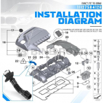 Karteri &otilde;hutusvoolikud 11127584128 &Uuml;hildub BMW 335i 535i 640i X1 X3 X4 X5 X6-ga