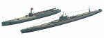 Hasegawa Waterline Series Jaapani Merev&auml;e Allveelaev Plastikust Mudelkomplekt 432 1/700 I-370/I-68
