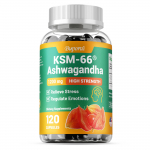 KSM-66 Ashwagandha 1200mg - &Auml;revuse ja stressi leevendus, meeleolu ja une toetus 120