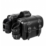 1 paar universaalseid mootorratta sadulakotte k&uuml;ljekotte PU nahast mootorratta modifitseeritud s&otilde;idukott Tassiga pagasikotid must