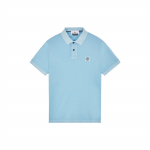 Stone Island Ss23 &Uuml;hev&auml;rviline Logoga L&uuml;hikeste Varrukatega Polo S&auml;rk Meeste Polo S&auml;rgid Taevasinine 10152SC67-V0041 S