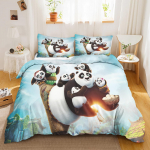 Multikas Kung Fu Panda Po Tekikott Kodu Padjap&uuml;&uuml;ride Komplekt T&auml;iskasvanute Magamistuba Laste Tekk Voodipesu 135x200cm