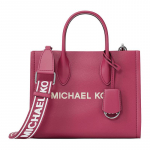 MICHAEL KORS Mirella H&otilde;bedane Riistvara Krokodillimuster Nahast Crossbody T&otilde;mblukuga Kott V&auml;ike Naiste DK Vaarika h&otilde;be