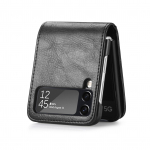 Kokkupandav Nahast Kott&uuml;mbris Samsung Galaxy Z Flip4 5G Flip3 Flip 4 3 Flip5 Flip6 Flip2 Flip 5 6 2 Kaardipesa Telefonitarvikud for Galaxy Z Flip 4 must