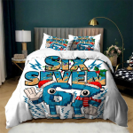 Lahe t&auml;navastiilis 67 Seven Graffiti Kodu Voodipesu Komplekt Tekikott Padjap&uuml;&uuml;r Noortele 2/3tk Magamistoa Dekoor Suur Suurus Kingitus 135x200cm