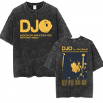 Djo Back on You Maailmatuur 2025 Pesitud Vintage T-s&auml;rgid Meeste Naiste Mood High Street T-s&auml;rk Vabaaja Puuvillased &Uuml;lesuurusega T-s&auml;rgid S mitmev&auml;rviline